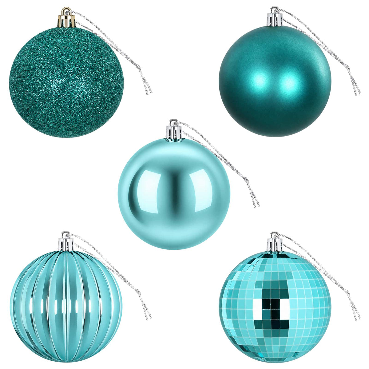 Christmas Ball Set 50 pcs Green Dia. 8 cm Polystyrene
