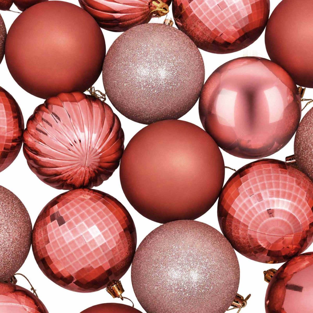 Christmas Ball Set 50 pcs Pink and Rose 8 cm Polystyrene