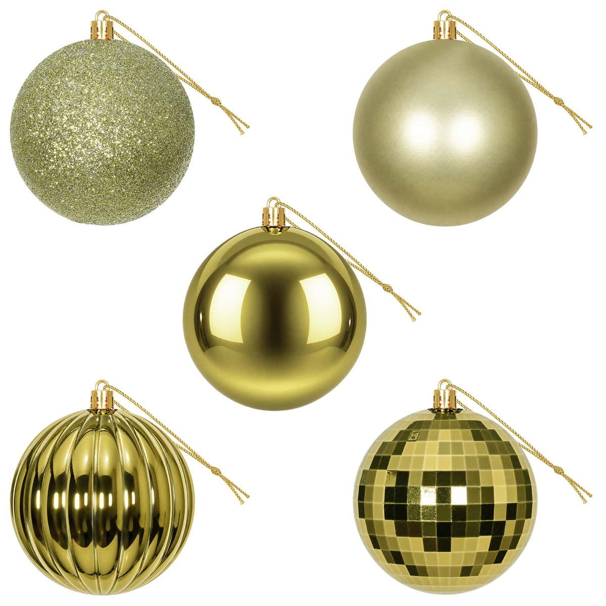Christmas Ball Set 50 pcs Light Green 8 cm Polystyrene