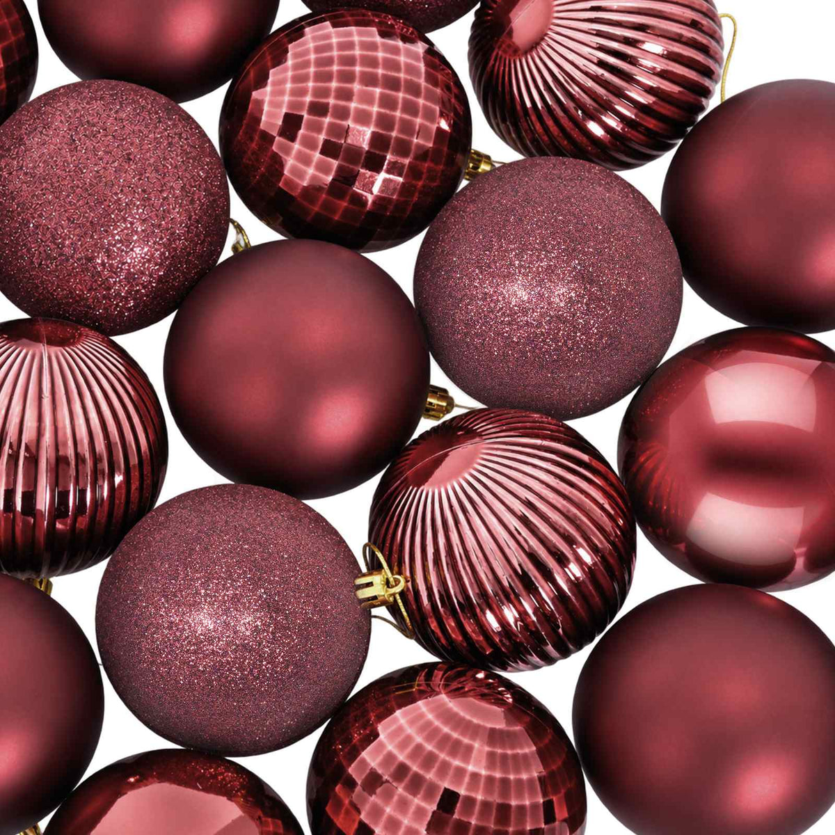 Christmas Ball Set 50 pcs Wine Red 8 cm Polystyrene