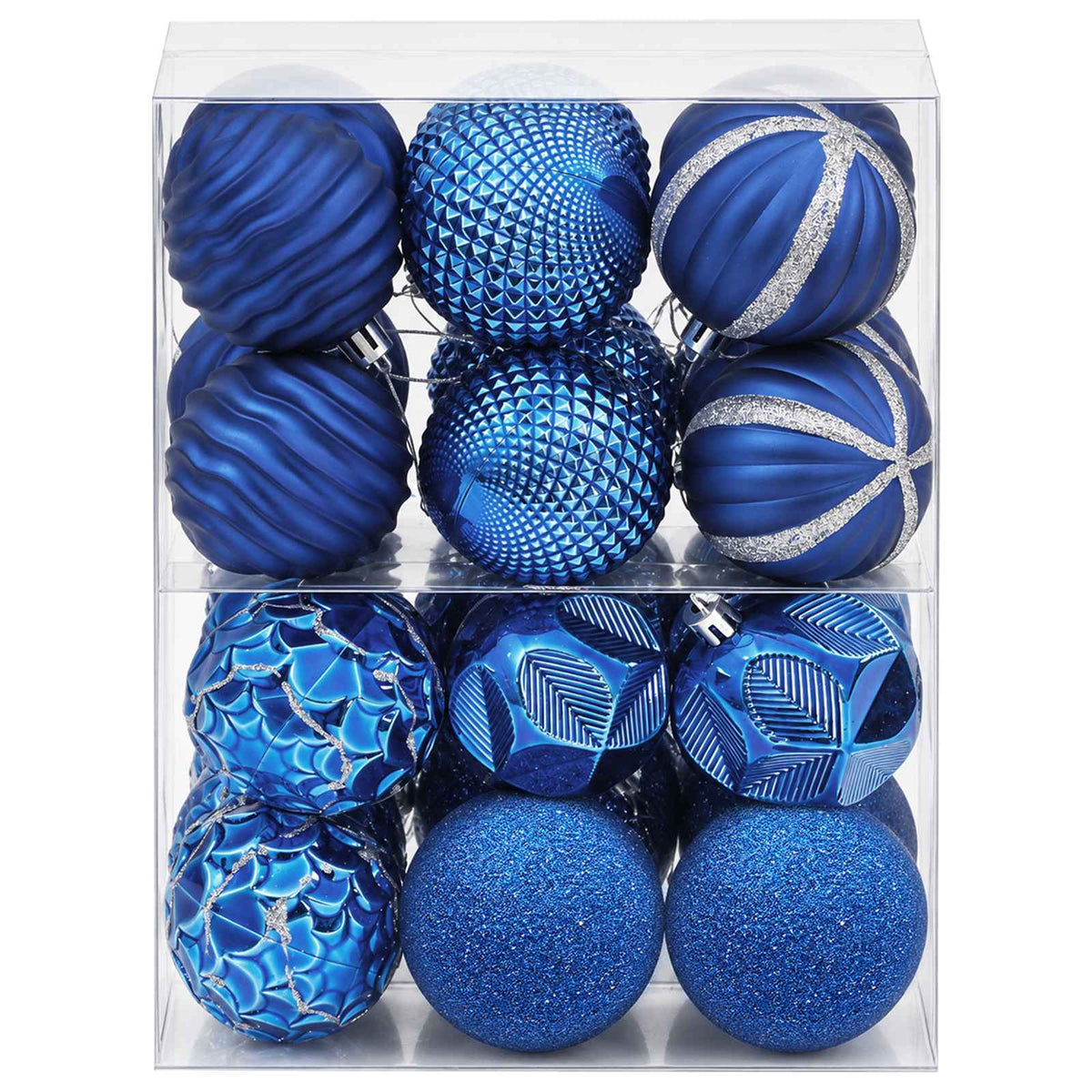 Christmas Ball Set 36 pcs Blue 6 cm Polystyrene