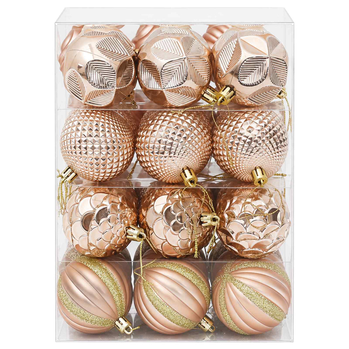 Christmas Ball Set 36 pcs Rose Gold 6 cm Polystyrene