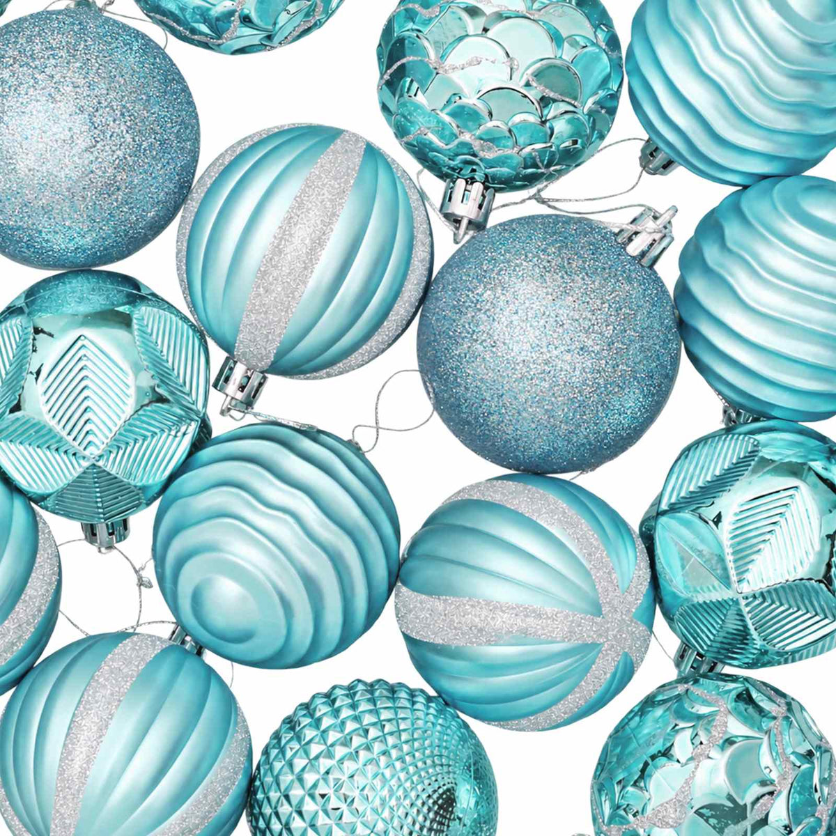 Christmas Ball Set 36 pcs Turquoise 6 cm Polystyrene