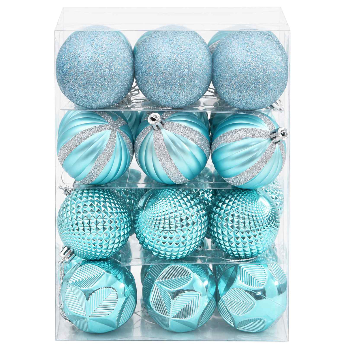 Christmas Ball Set 36 pcs Turquoise 6 cm Polystyrene