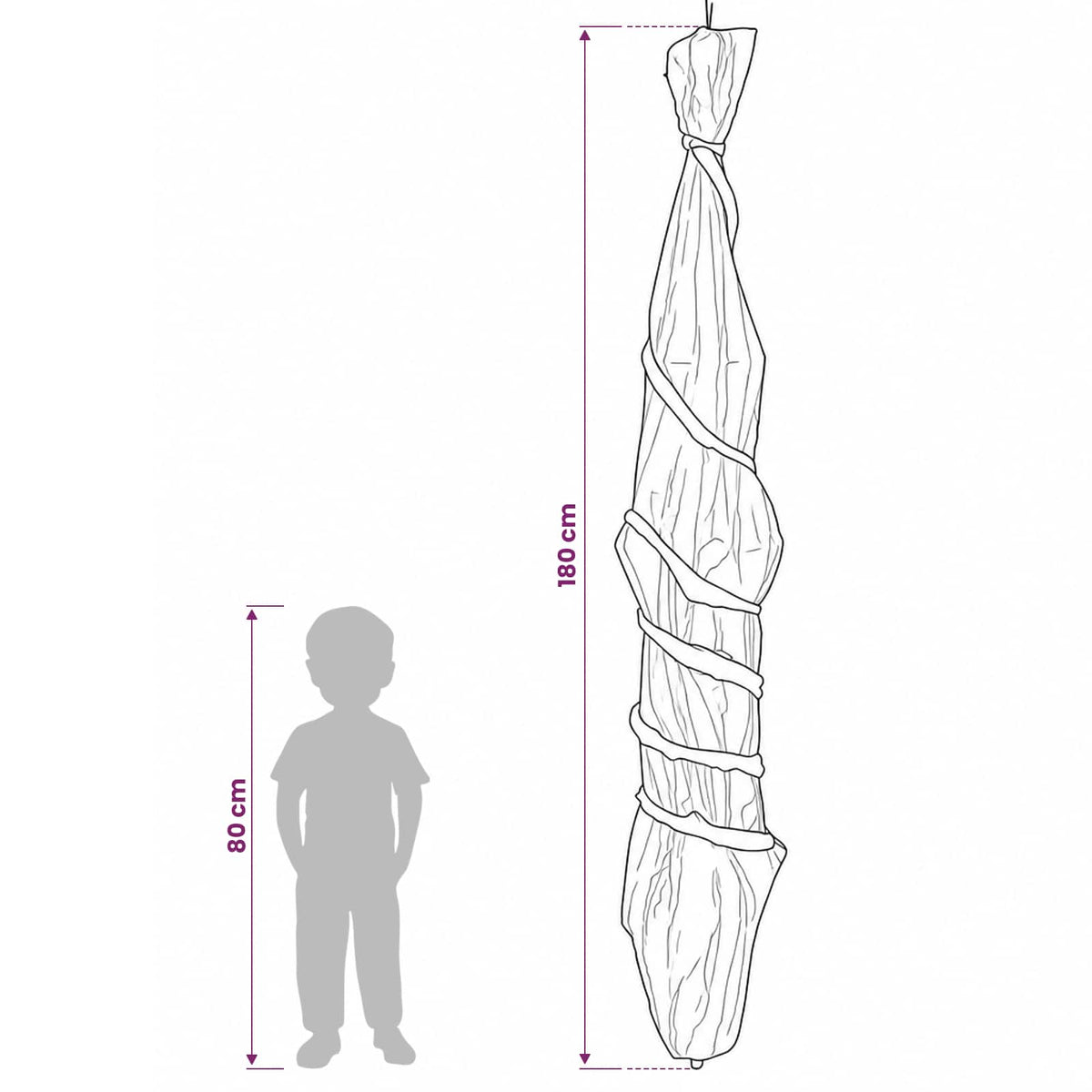 Hanging Cocoon Corpse SPOOKA Green 180 cm Foam and Fabric