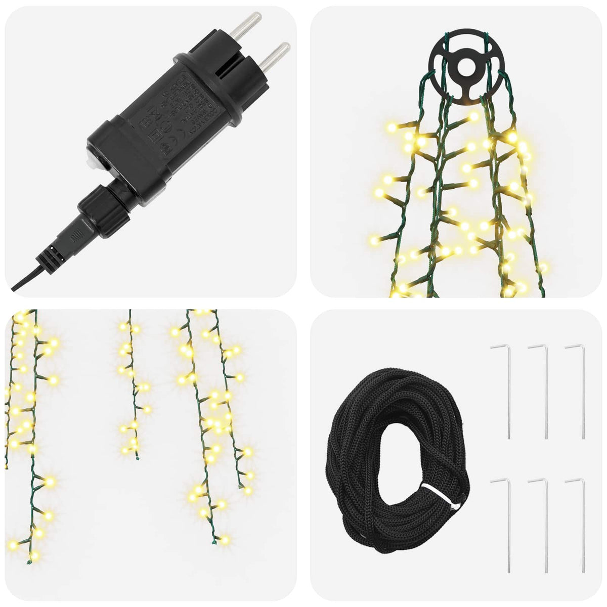 Christmas Tree Lights with 6 LEDs 540 LEDs Warm White