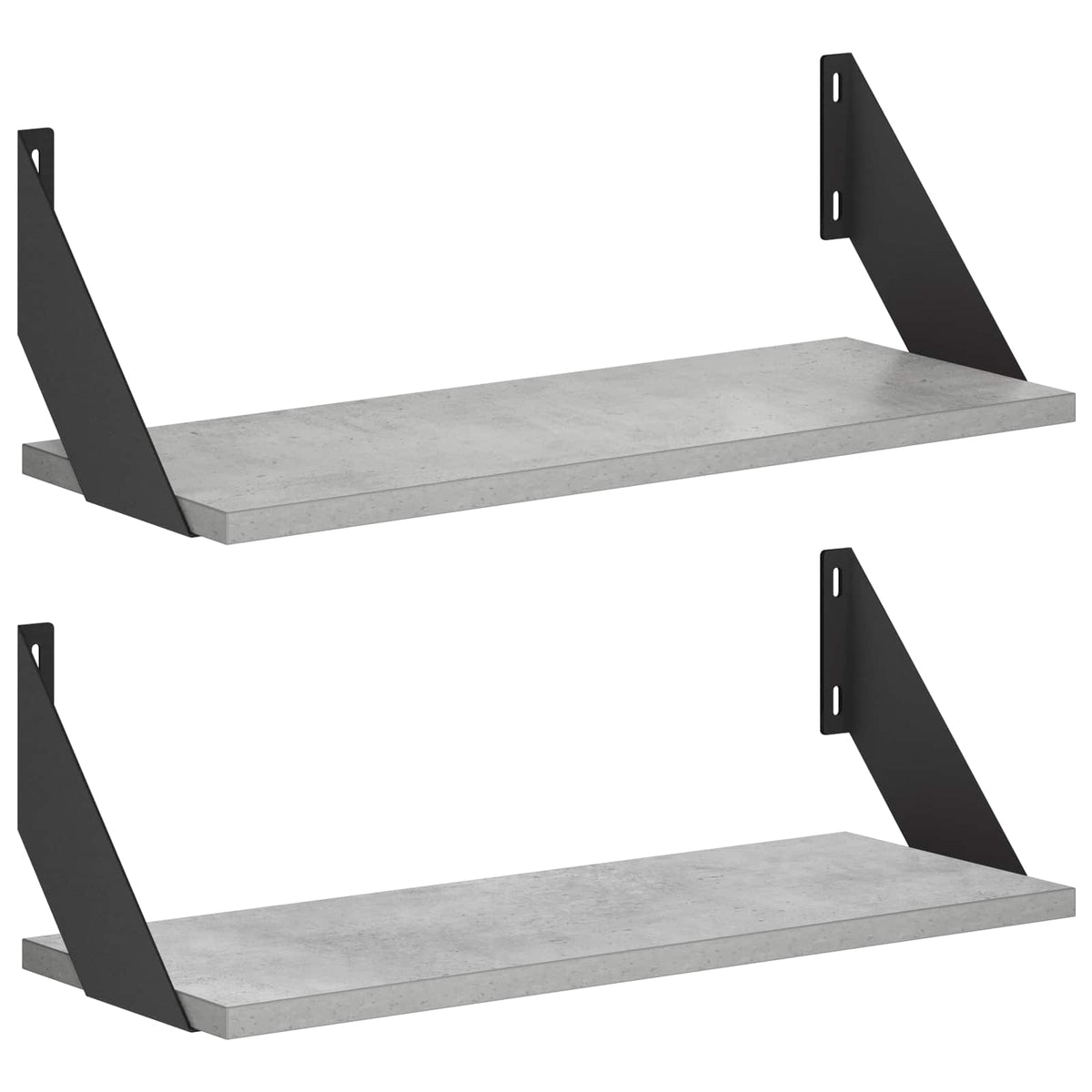 Wall Shelves 2 pcs Concrete Grey 50 x 20 x 17 cm