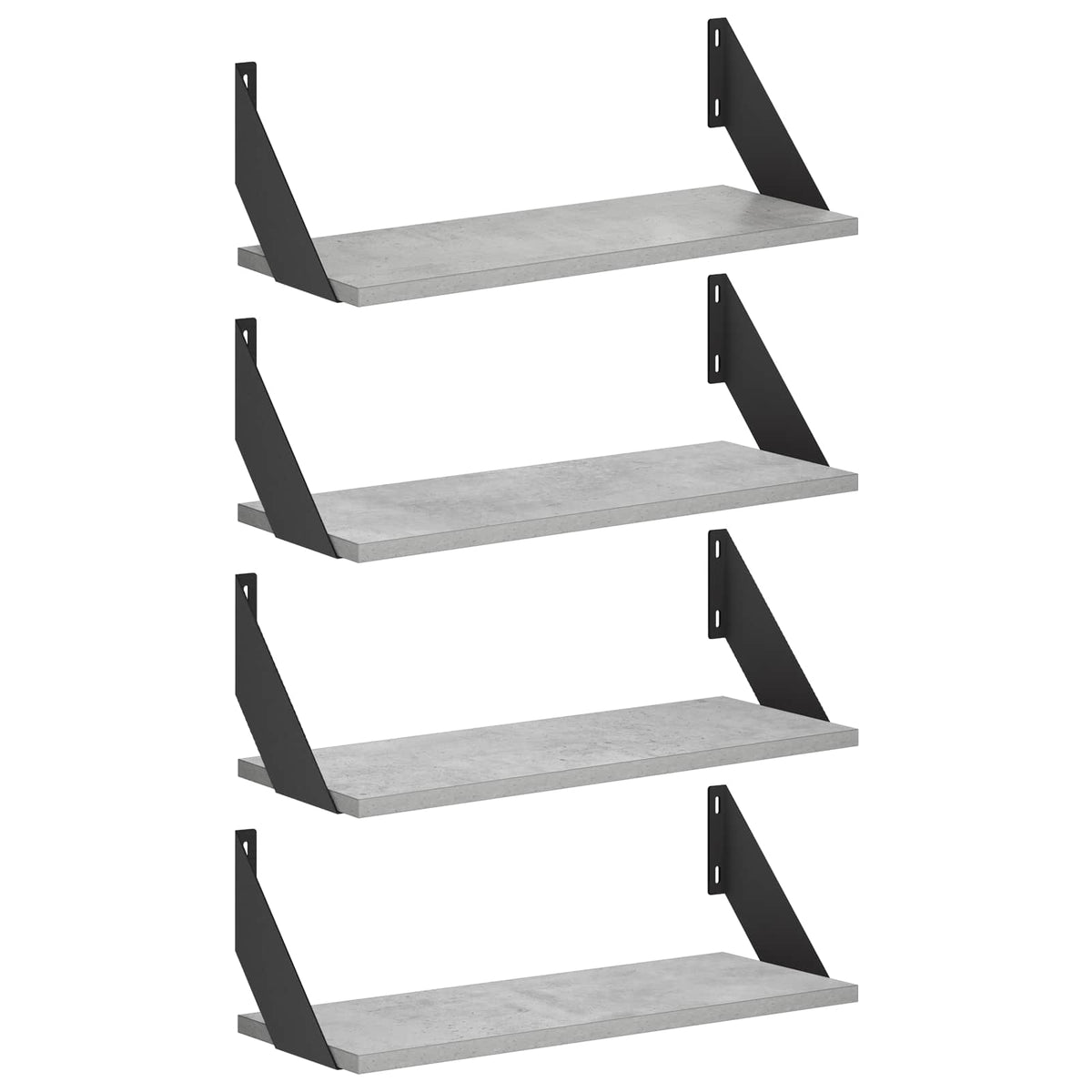 Wall Shelves 4 pcs Concrete Grey 50 x 20 x 17 cm