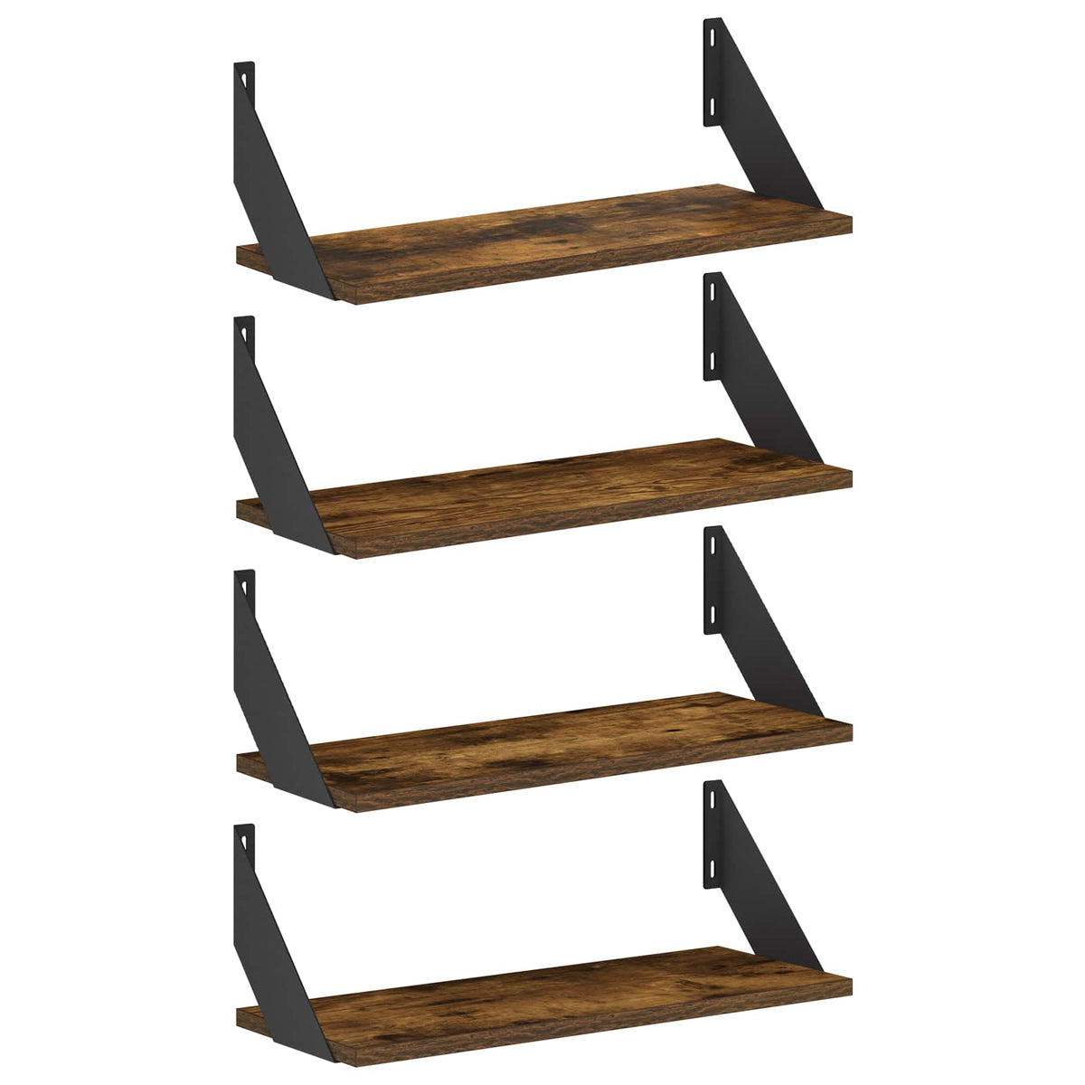 Wall Shelves 4 pcs Smoked Oak 50 x 20 x 17 cm