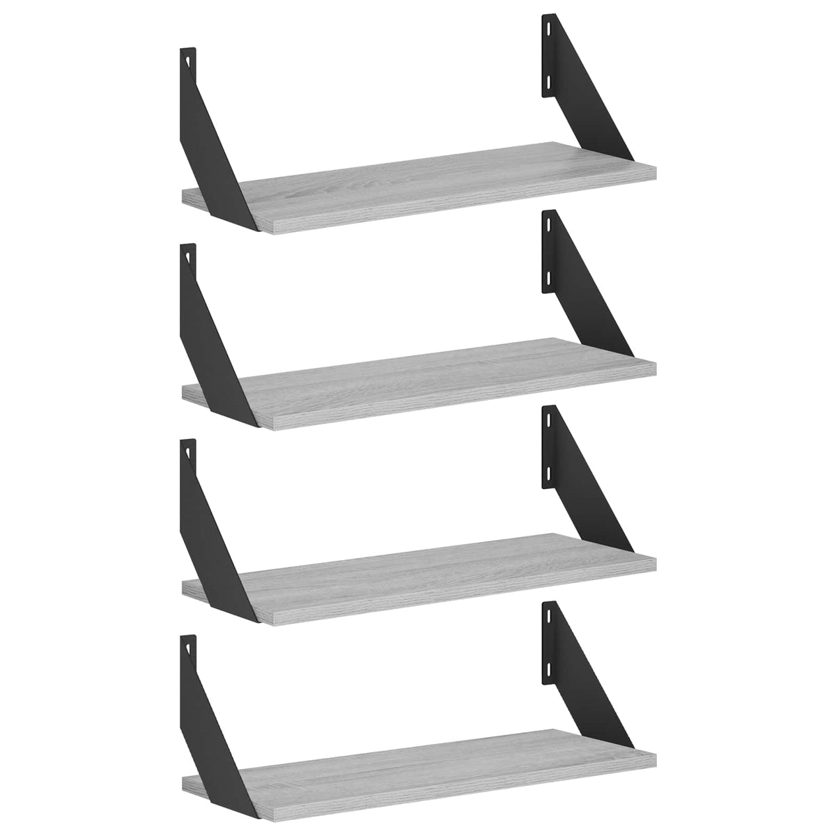 Wall Shelves 4 pcs Grey Sonoma 50 x 20 x 17 cm