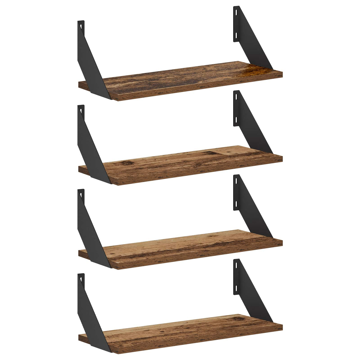 Wall Shelves 4 pcs Old Wood 50 x 20 x 17 cm