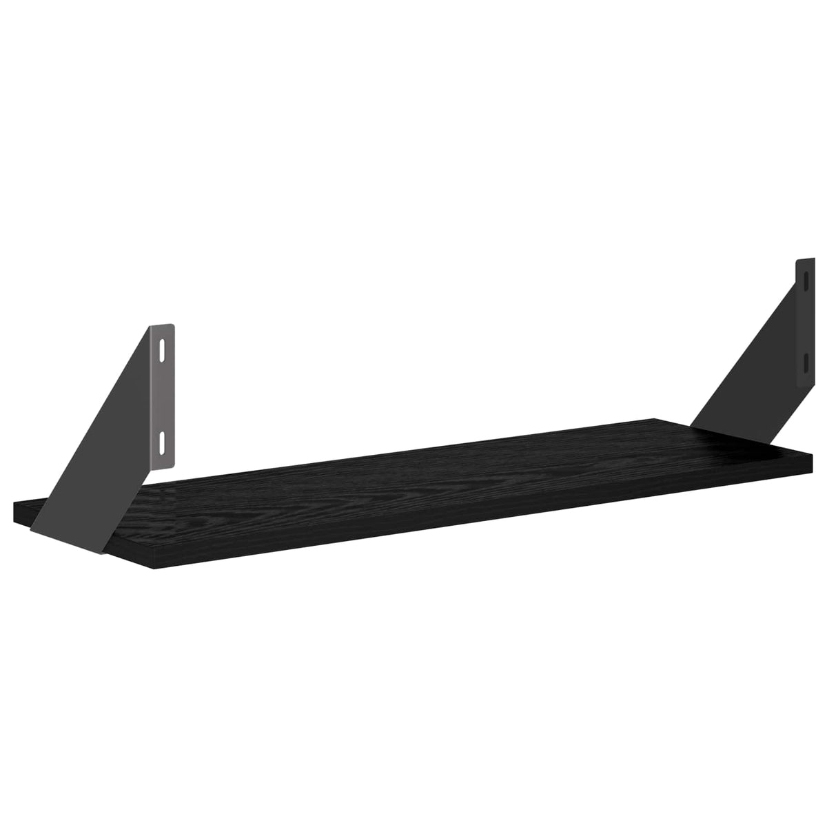 Wall Shelves 2 pcs Black Oak 60 x 20 x 17 cm