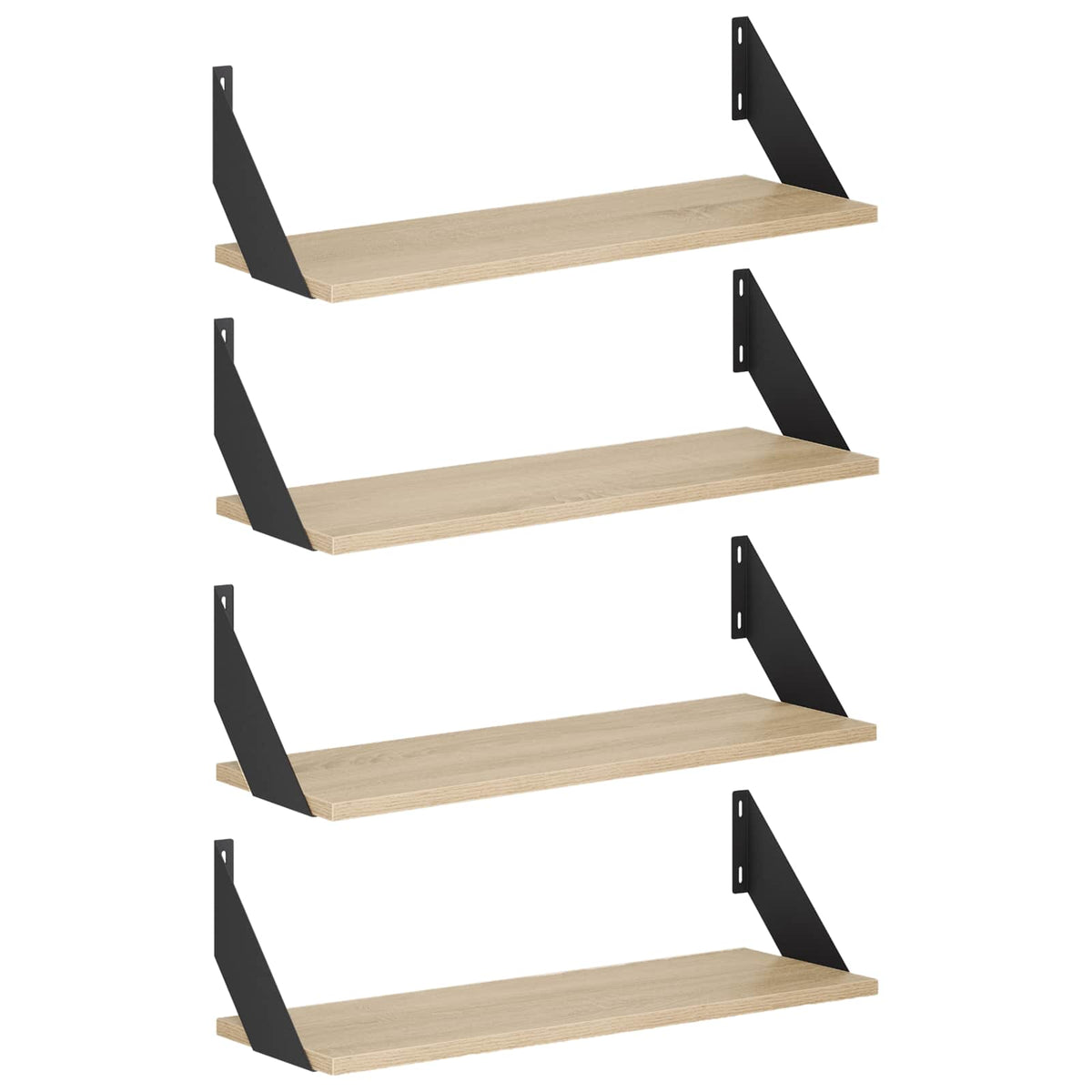 Wall Shelves 4 pcs Sonoma Oak 60 x 20 x 17 cm