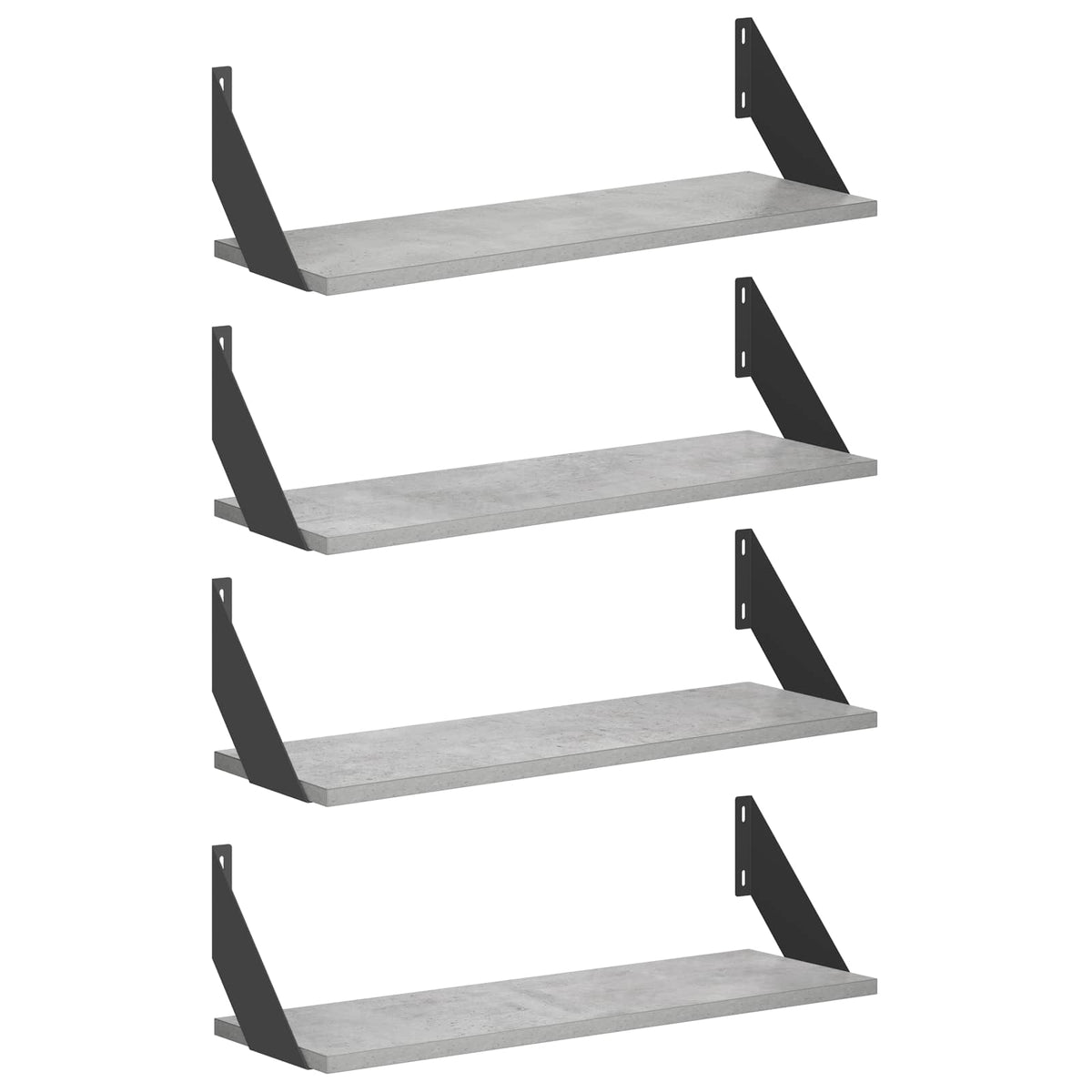 Wall Shelves 4 pcs Concrete Grey 60 x 20 x 17 cm