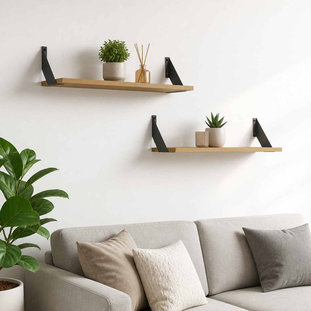 Wall Shelves 2 pcs Artisan Oak 70 x 20 x 17 cm