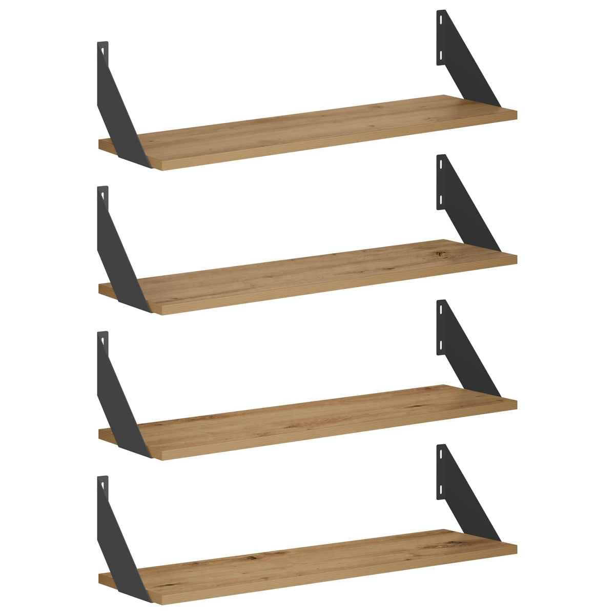 Wall Shelves 4 pcs Artisan Oak 70 x 20 x 17 cm