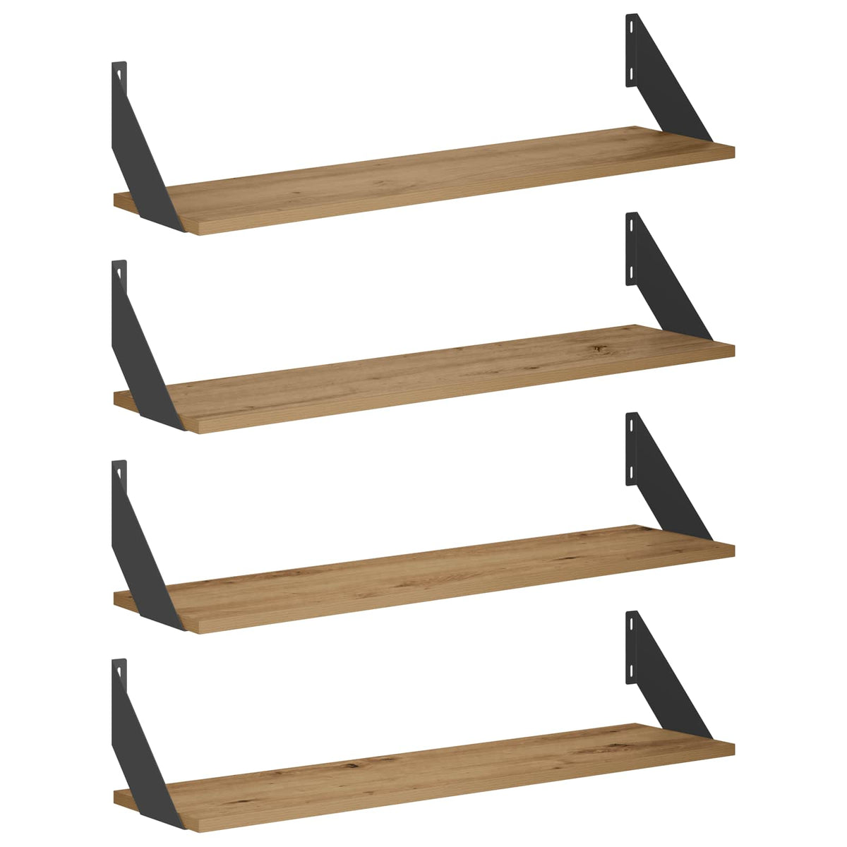 Wall Shelves 4 pcs Artisan Oak 80 x 20 x 17 cm