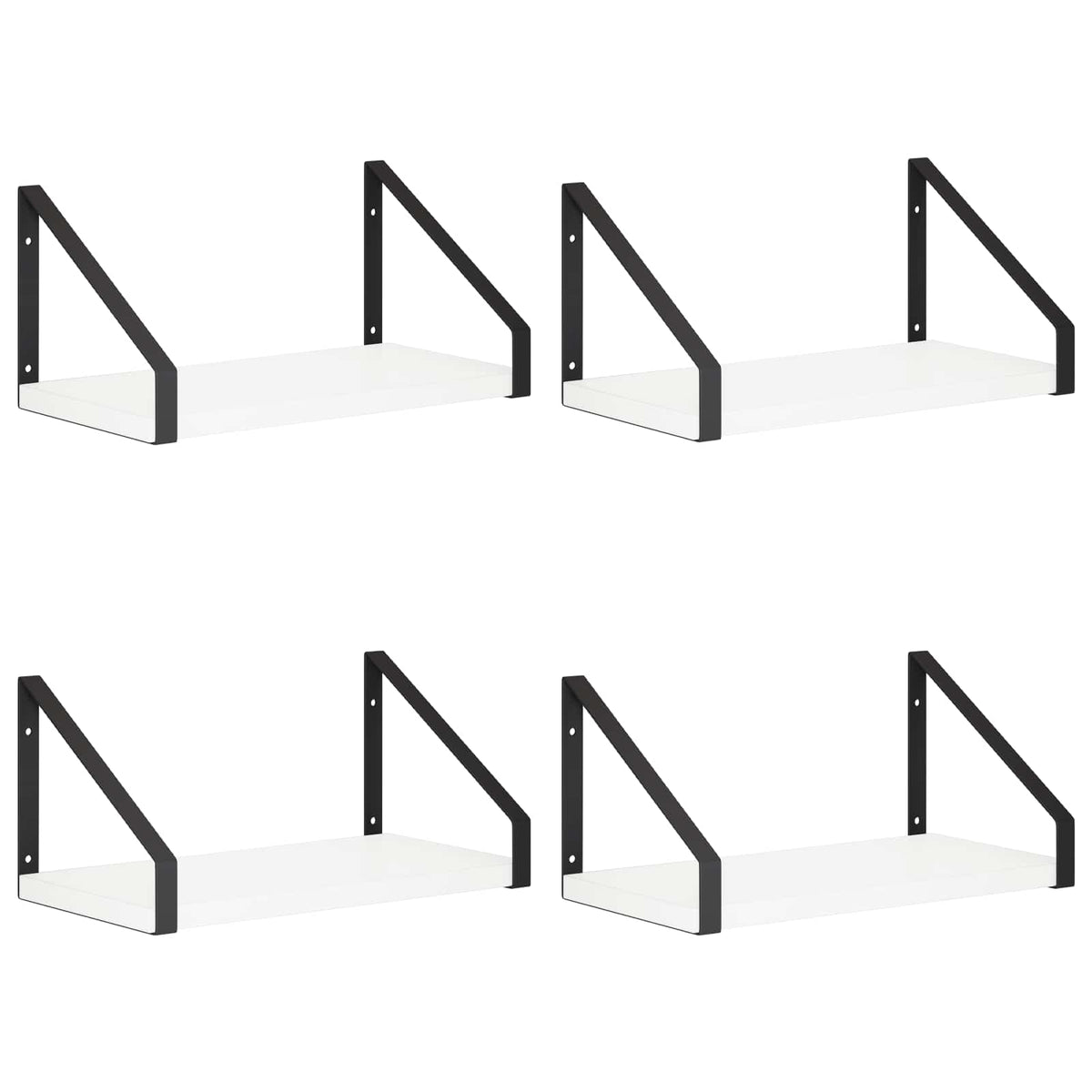 Wall Shelves 4 pcs White 30 x 16 x 15.5 cm