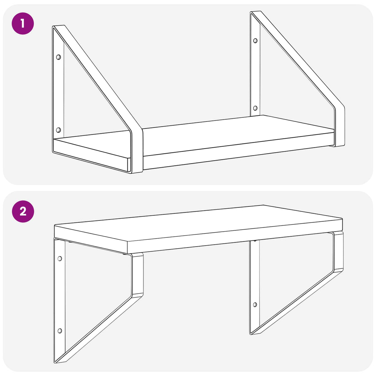 Wall Shelves 4 pcs White 30 x 16 x 15.5 cm