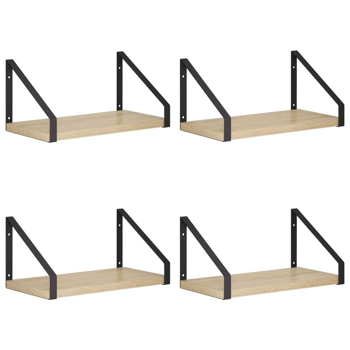 Wall Shelves 4 pcs Sonoma Oak 30 x 16 x 15.5 cm
