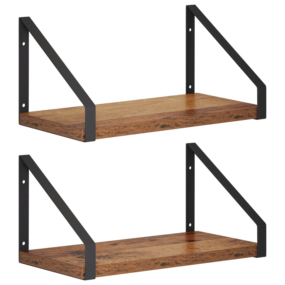 Wall Shelves 2 pcs Old Wood 30 x 16 x 15.5 cm