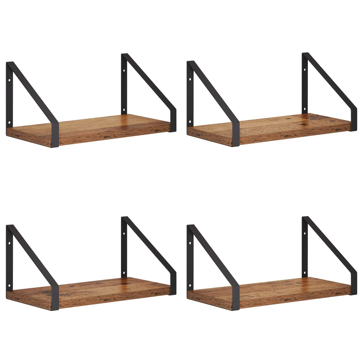 Wall Shelves 4 pcs Old Wood 30 x 16 x 15.5 cm