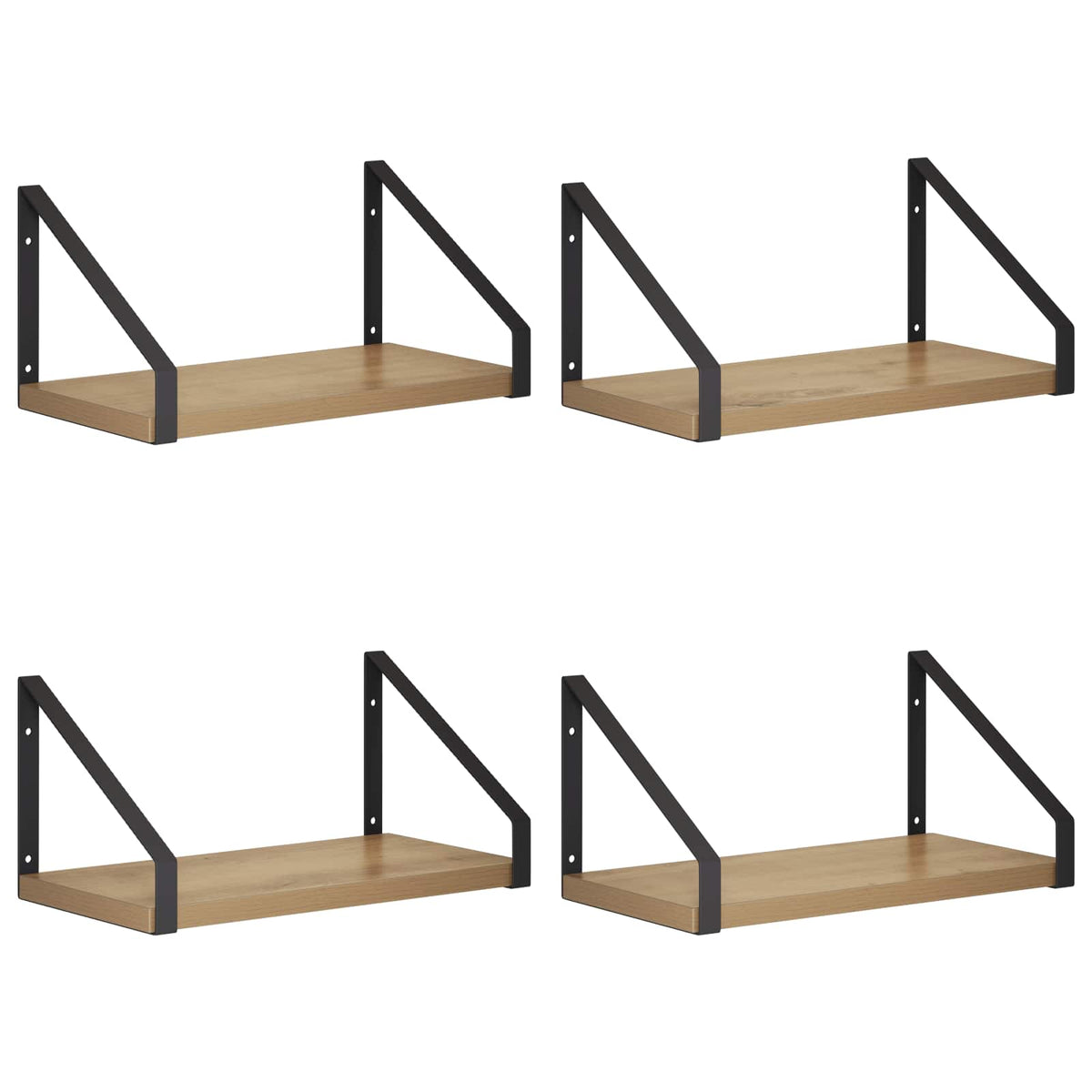Wall Shelves 4 pcs Artisan Oak 30 x 16 x 15.5 cm