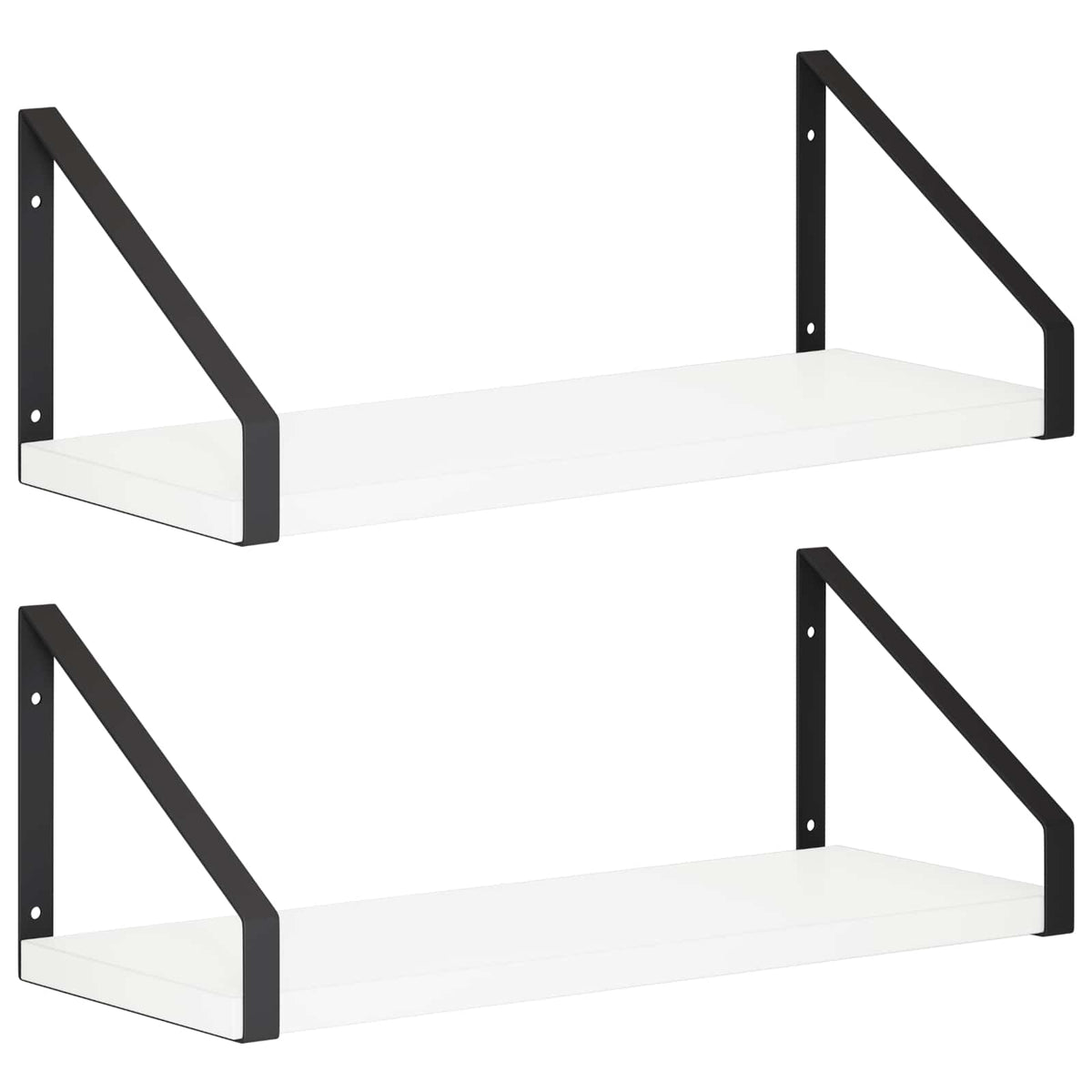 Wall Shelves 2 pcs White 40 x 16 x 15.5 cm
