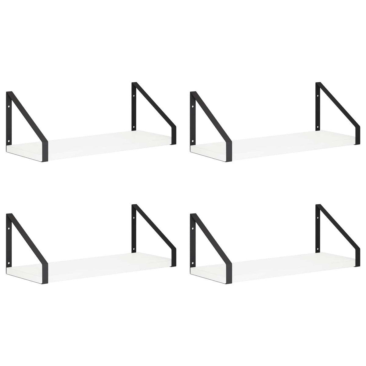 Wall Shelves 4 pcs White 40 x 16 x 15.5 cm