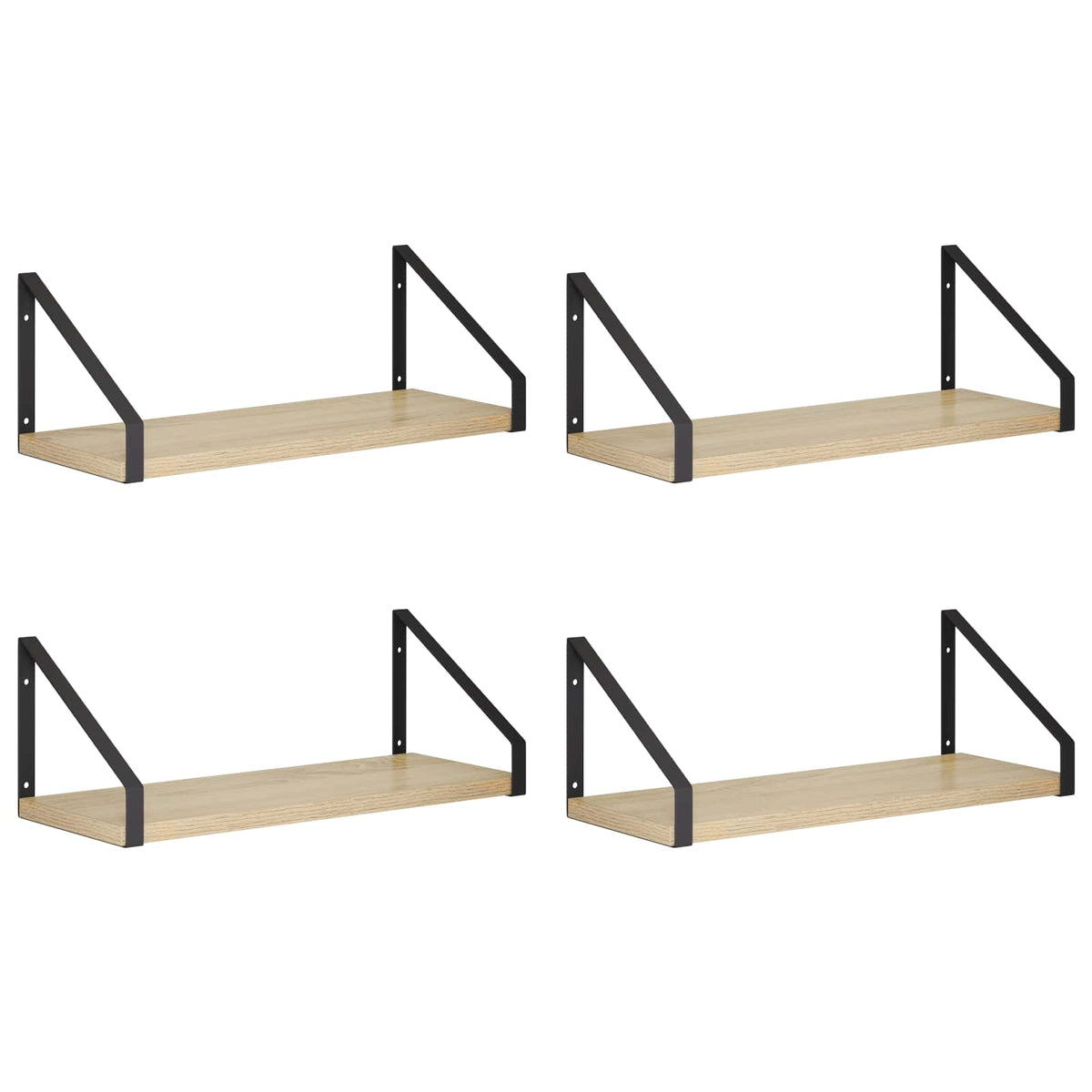Wall Shelves 4 pcs Sonoma Oak 40 x 16 x 15.5 cm