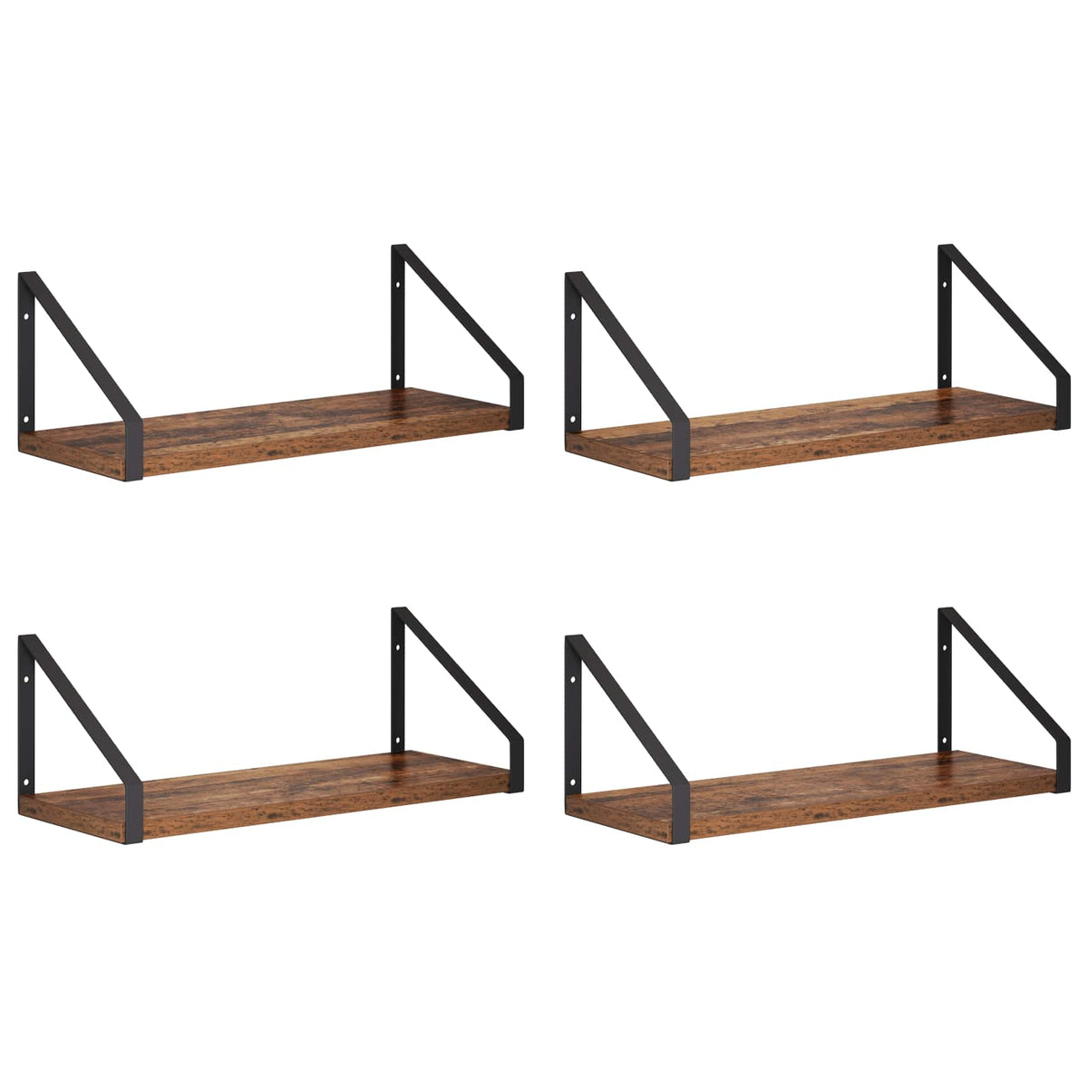 Wall Shelves 4 pcs Old Wood 40 x 16 x 15.5 cm