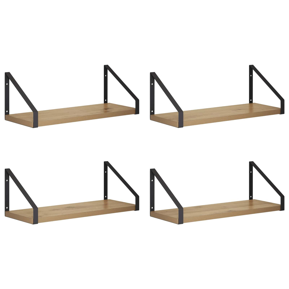 Wall Shelves 4 pcs Artisan Oak 40 x 16 x 15.5 cm