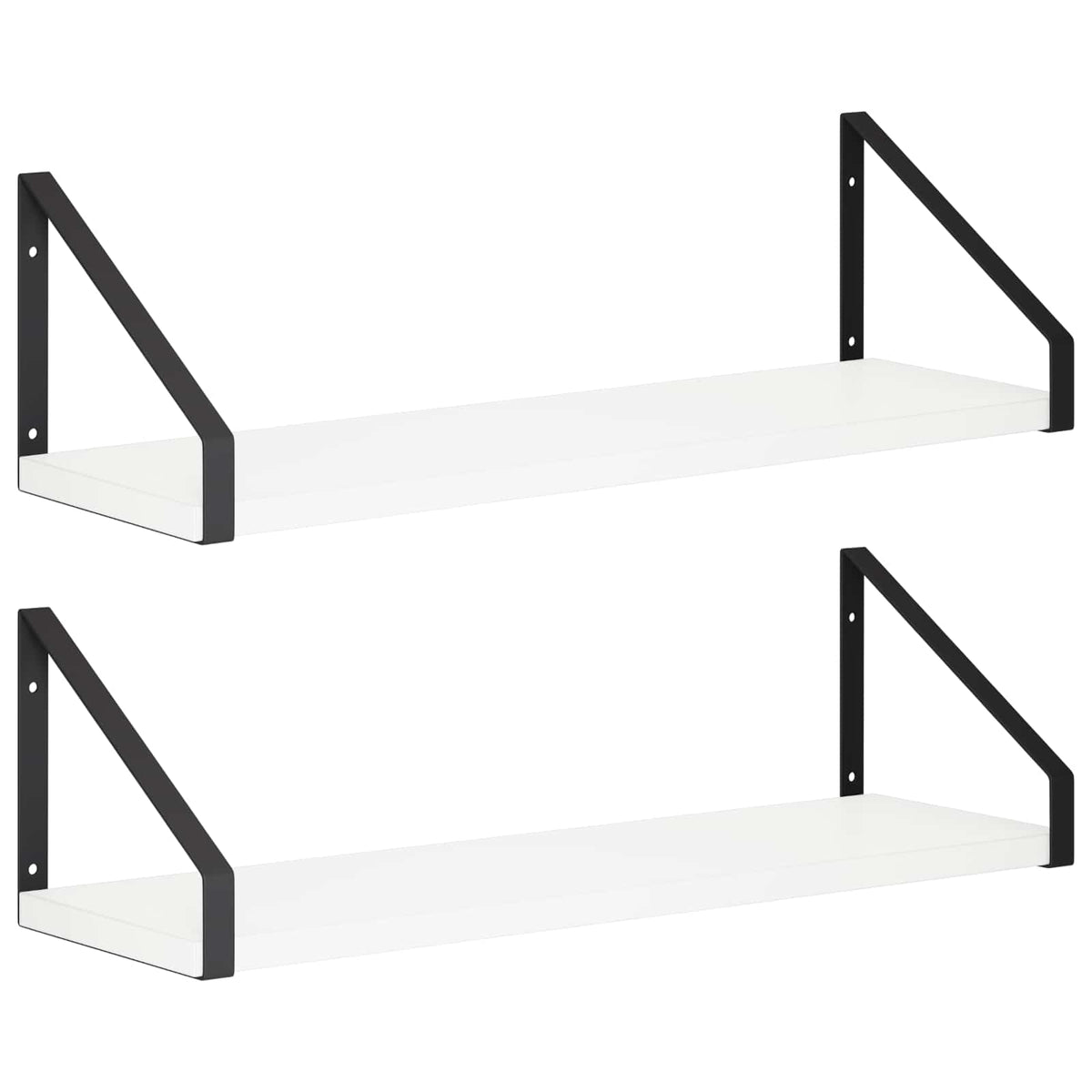 Wall Shelves 2 pcs White 50 x 16 x 15.5 cm