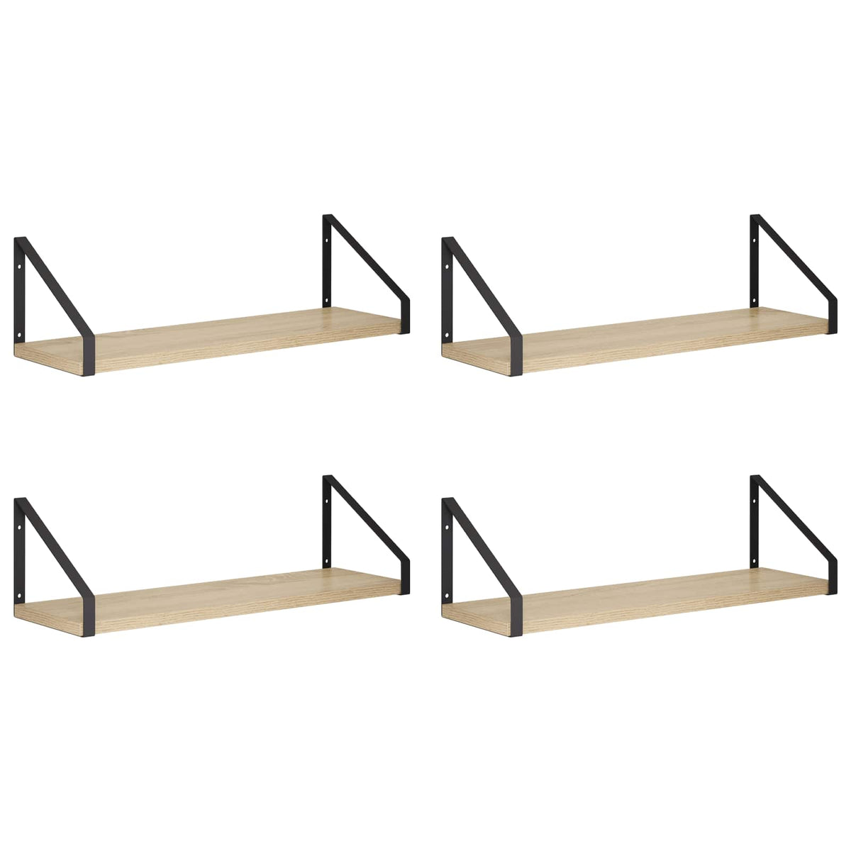 Wall Shelves 4 pcs Sonoma Oak 50 x 16 x 15.5 cm