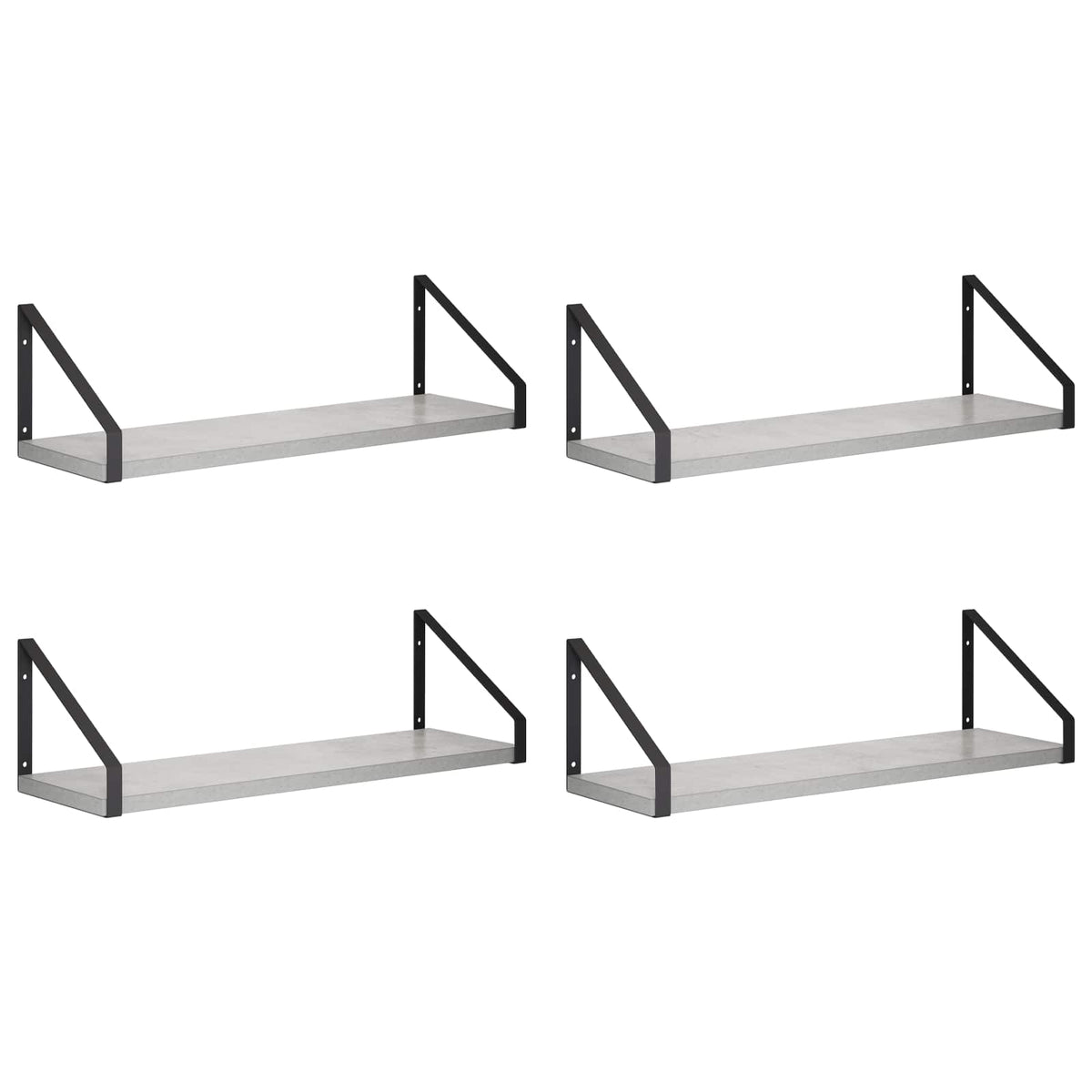 Wall Shelves 4 pcs Concrete Grey 50 x 16 x 15.5 cm
