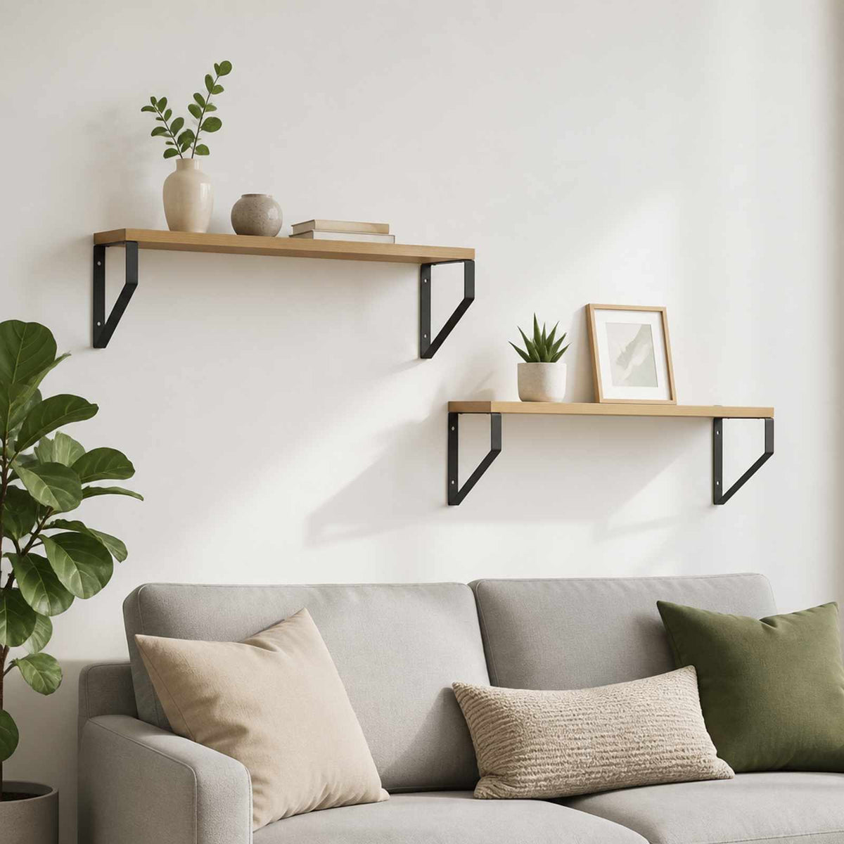 Wall Shelves 2 pcs Artisan Oak 50 x 16 x 15.5 cm