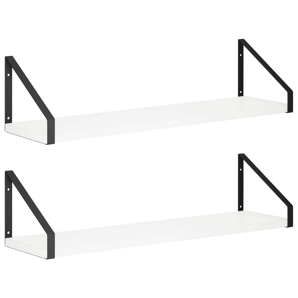 Wall Shelves 2 pcs White 60 x 16 x 15.5 cm