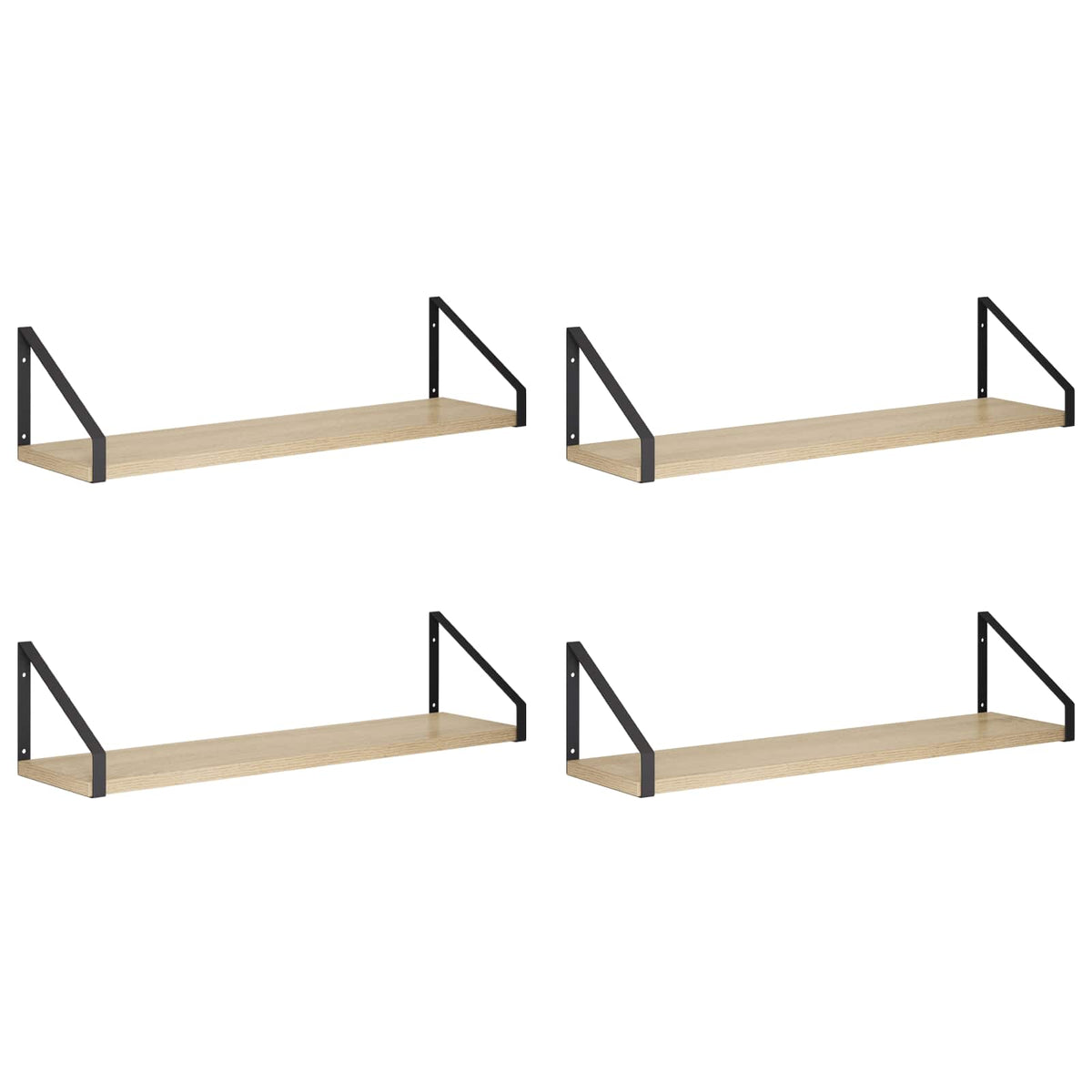 Wall Shelves 4 pcs Sonoma Oak 60 x 16 x 15.5 cm