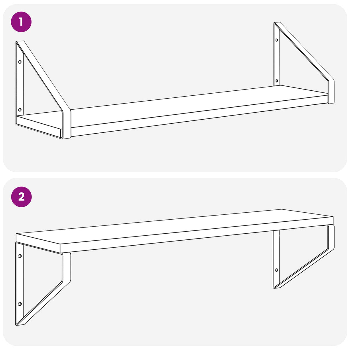 Wall Shelves 2 pcs Smoked Oak 60 x 16 x 15.5 cm