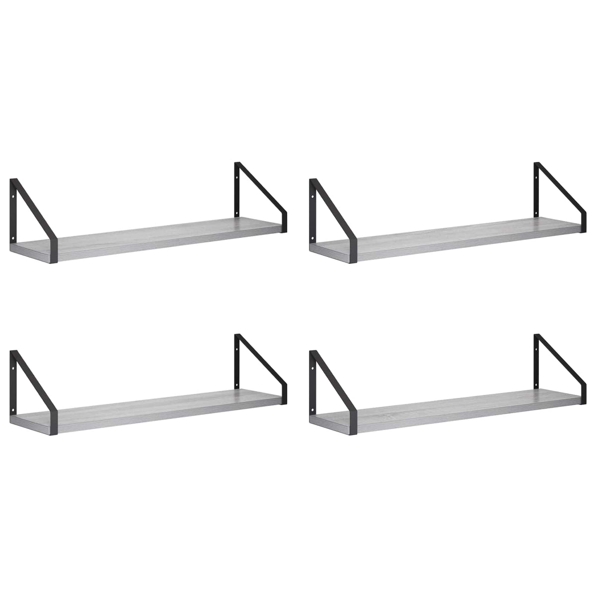 Wall Shelves 4 pcs Grey Sonoma 60 x 16 x 15.5 cm