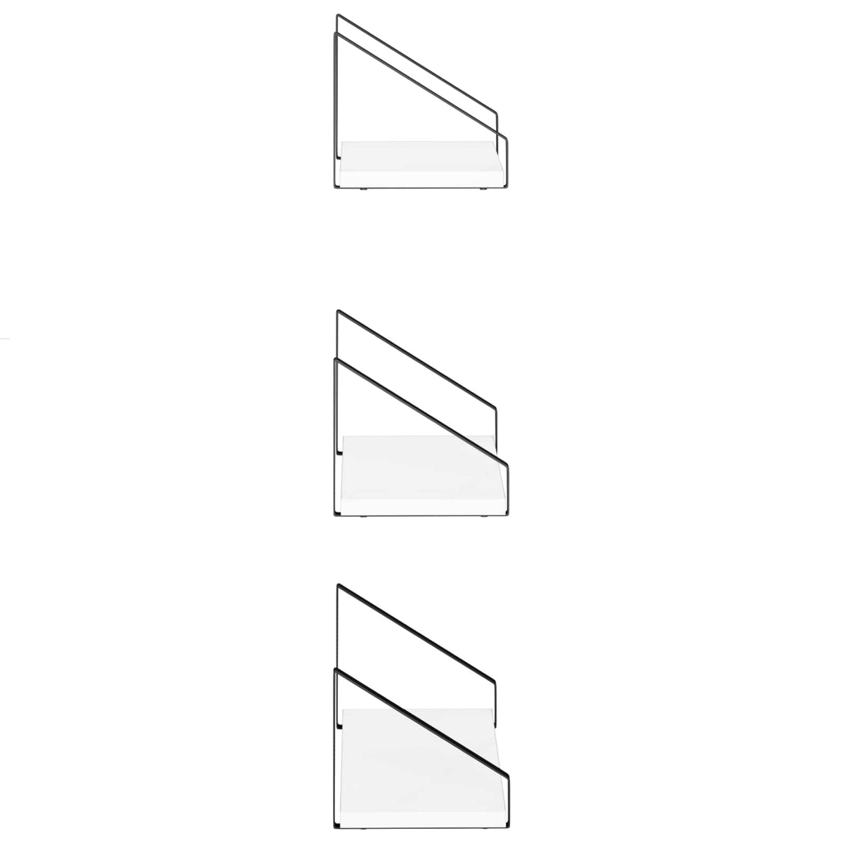 Wall Shelves 3 pcs White 40 x 16 x 15.5 cm