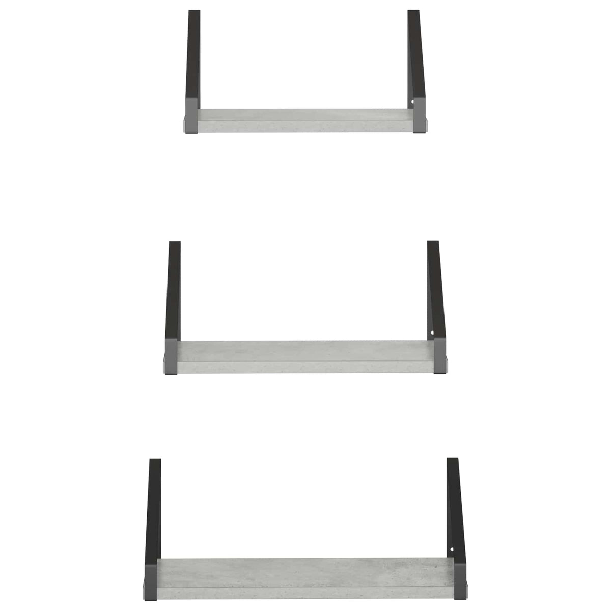 Wall Shelves 3 pcs Concrete Grey 40 x 16 x 15.5 cm