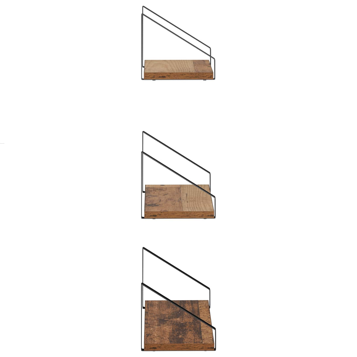 Wall Shelves 3 pcs Old Wood 40 x 16 x 15.5 cm
