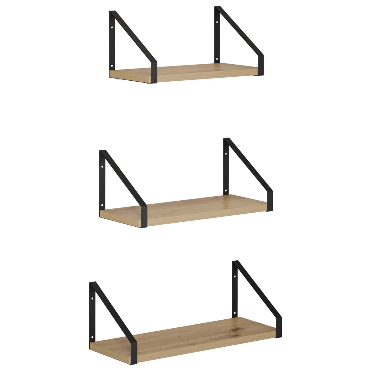 Wall Shelves 3 pcs Artisan Oak 40 x 16 x 15.5 cm