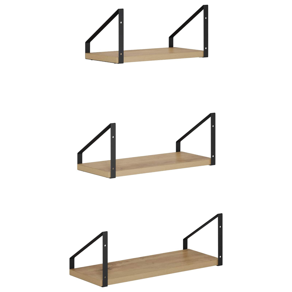Wall Shelves 3 pcs Artisan Oak 40 x 16 x 15.5 cm