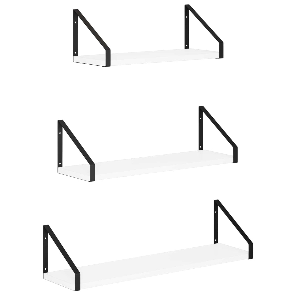 Wall Shelves 3 pcs White 60 x 16 x 15.5 cm