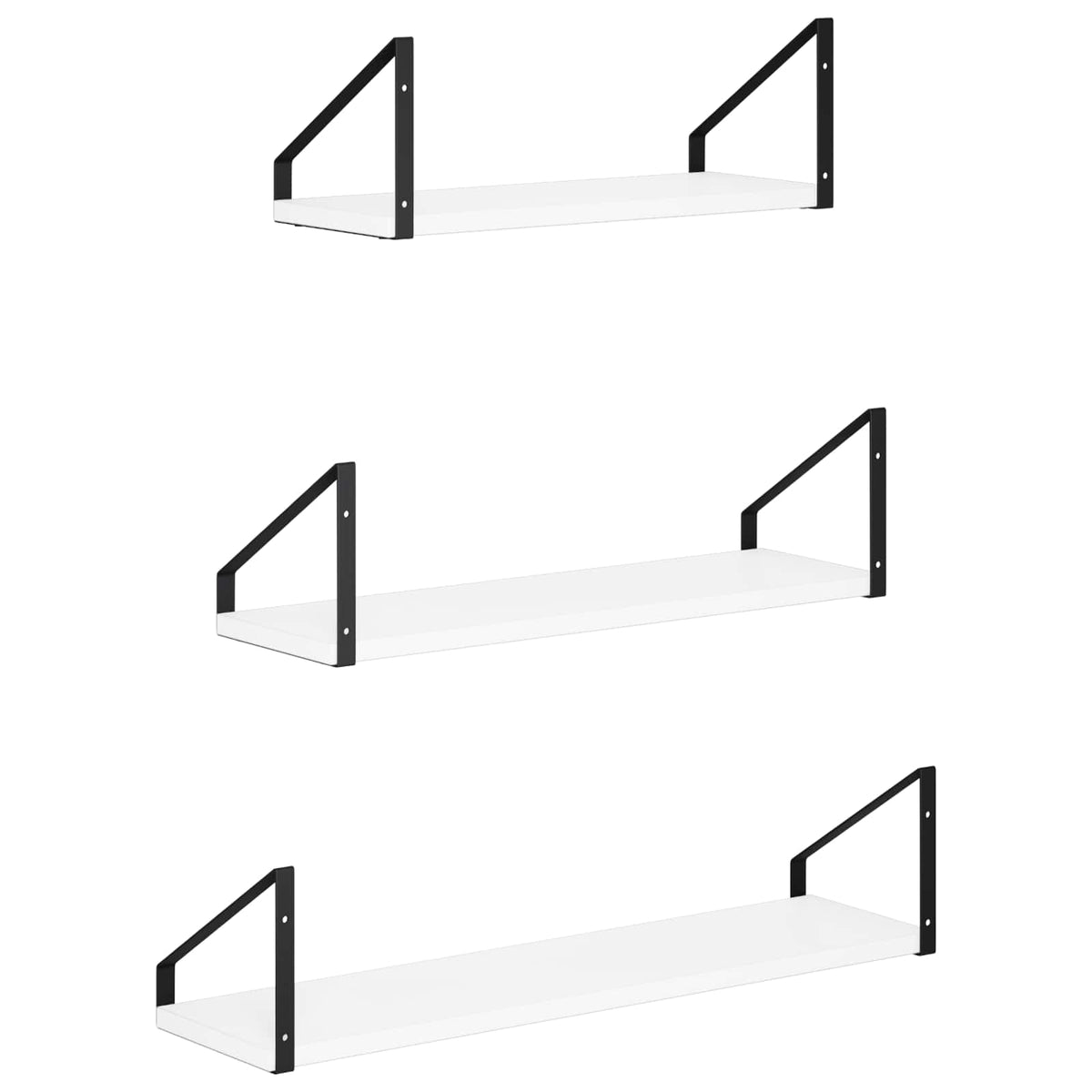 Wall Shelves 3 pcs White 60 x 16 x 15.5 cm