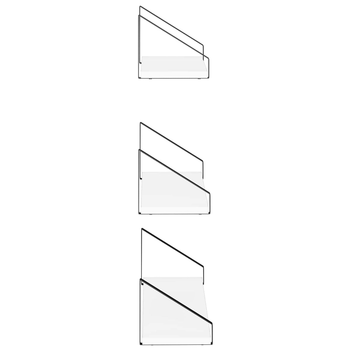 Wall Shelves 3 pcs White 60 x 16 x 15.5 cm