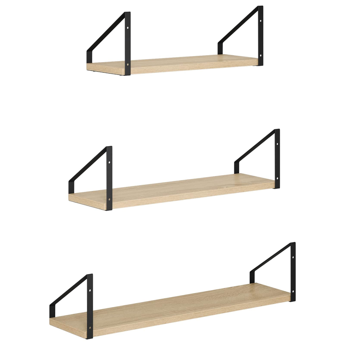 Wall Shelves 3 pcs Sonoma Oak 60 x 16 x 15.5 cm