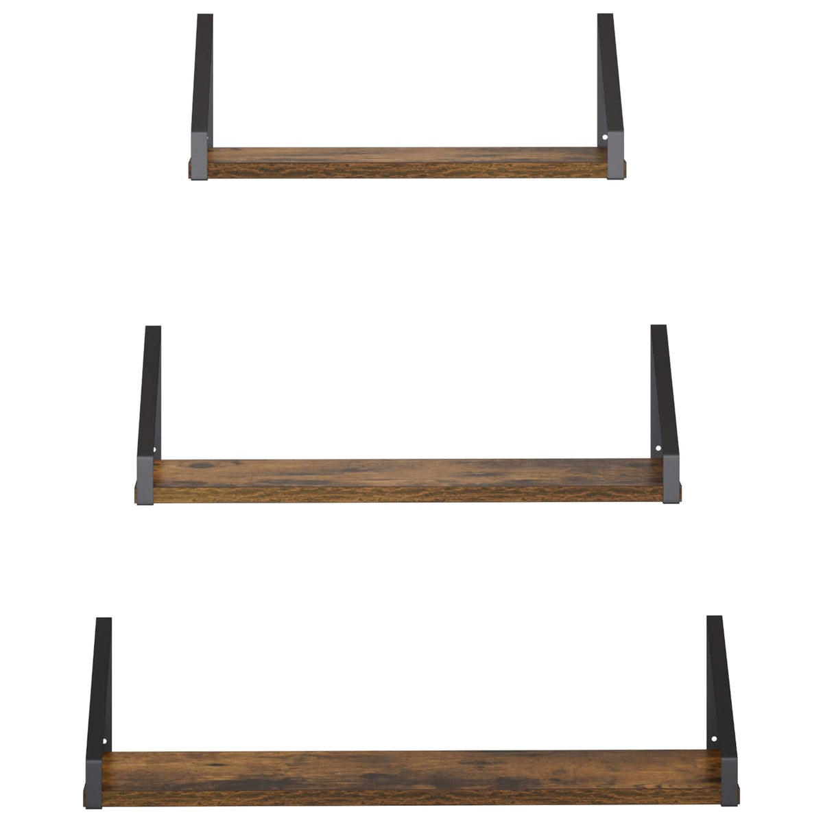 Wall Shelves 3 pcs Smoked Oak 60 x 16 x 15.5 cm
